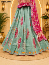 KcPc New Traditional Tissue Silk Jaipuri Lehenga for Festive WearRTK