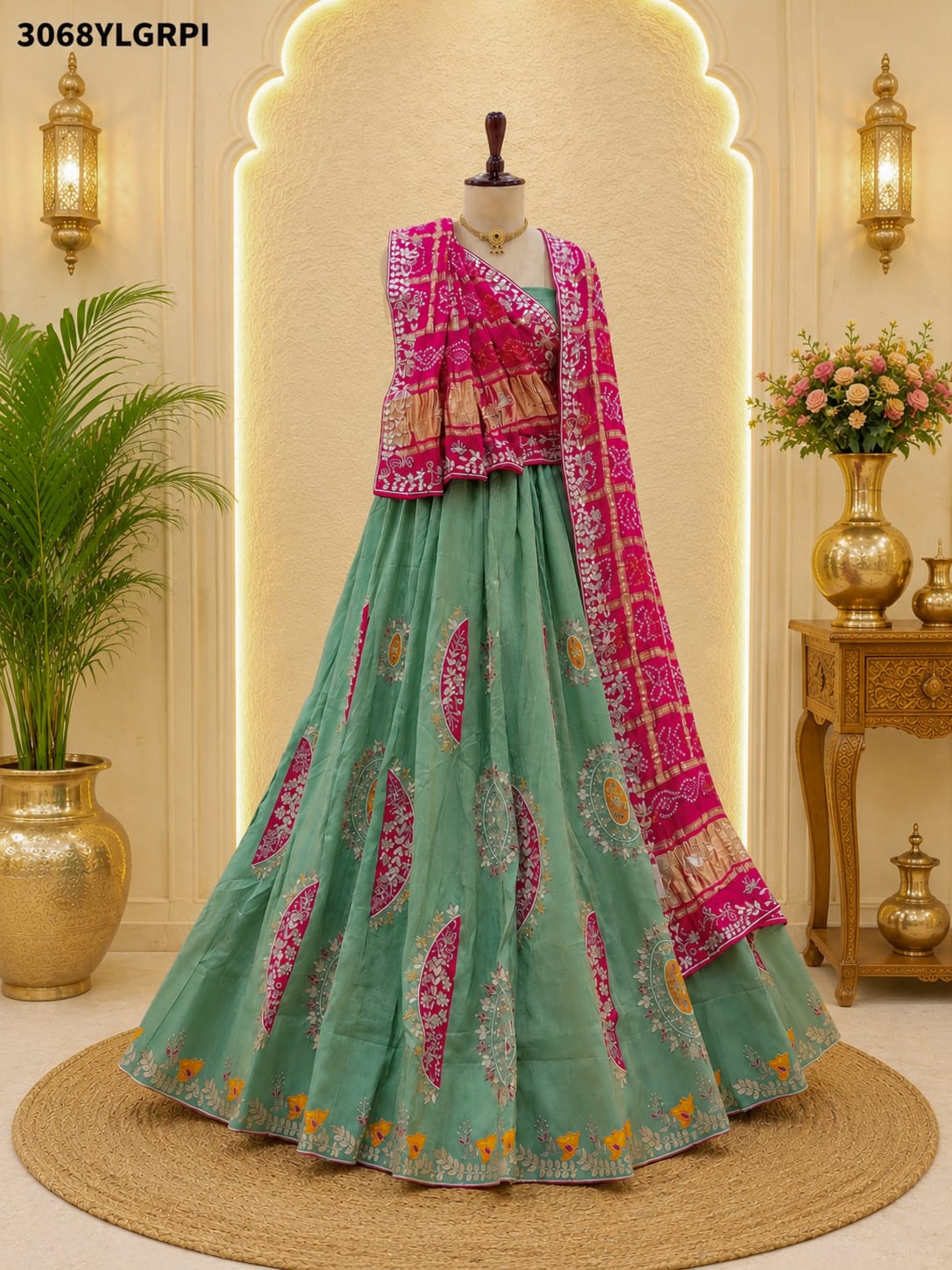 KcPc New Traditional Tissue Silk Jaipuri Lehenga for Festive WearRTK