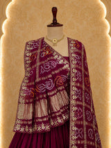 KcPc Pure Gaji silk With Gharchola Dupatta And Gota patti Work New Lehenga BTU