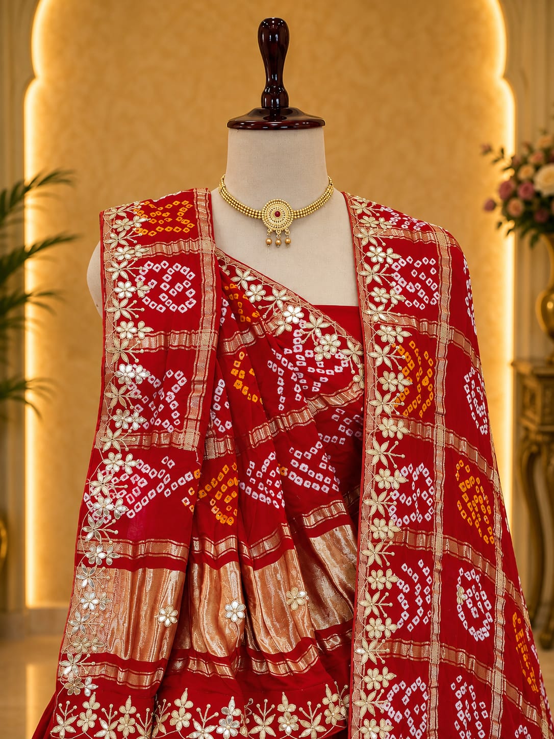 KcPc Pure Gajji Silk Lehenga & Dupptta With Gorgeous Gotapatti WorkBTU