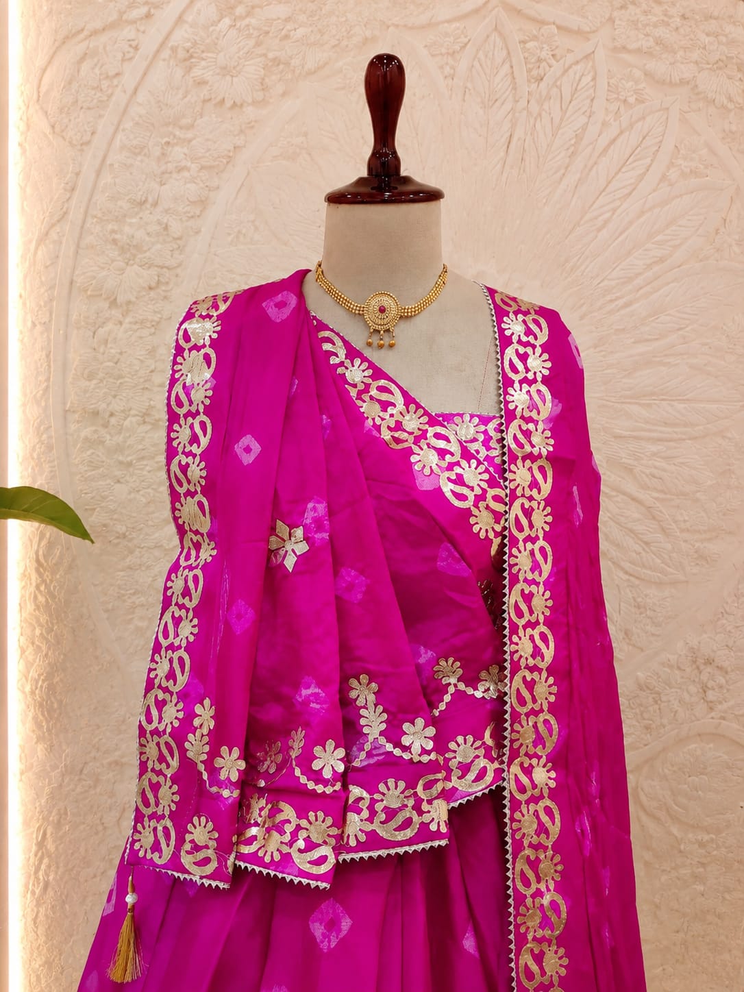 KcPc New Festive Ready Bandhani Lehenga in Chinon Silk with Gota Work SSB