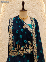 KcPc Rich Chinon Silk Bandhani Lehenga with Exquisite Gota Work SSB