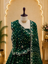 KcPc Designer Festive Modal Silk Lehenga with Bandhani Pattern BTU