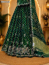 KcPc Designer Festive Modal Silk Lehenga with Bandhani Pattern BTU