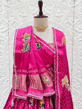 KcPc Traditional Gaji Silk Kalamkari Lehenga for Festive WearGOURI