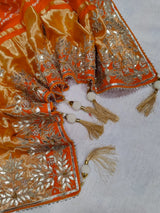KcPc Pure Gaji Silk Bandhani Saree with Designer Gota Patti WorkAMT