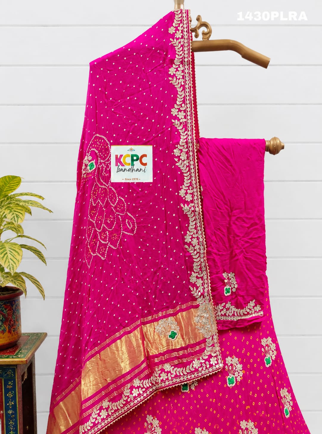 KcPc New Pure Gaji silk With Gotapatti Work Dupatta Lehenga Set BTU