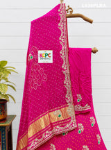 KcPc New Pure Gaji silk With Gotapatti Work Dupatta Lehenga Set BTU
