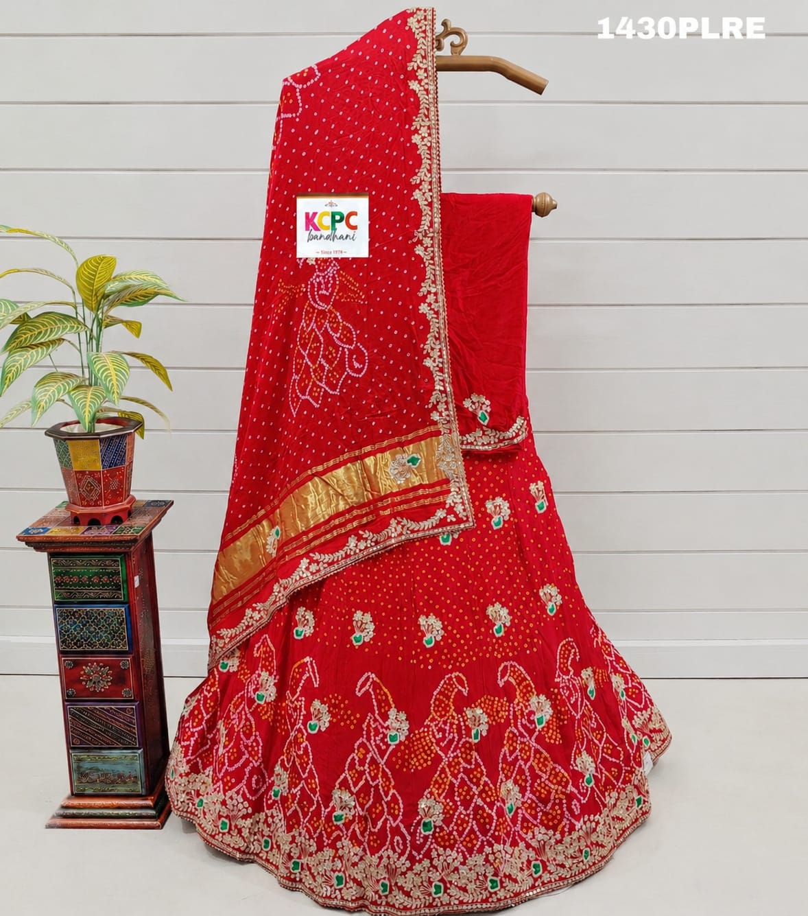 KcPc New Pure Gaji silk With Gotapatti work Lehenga Set BTU