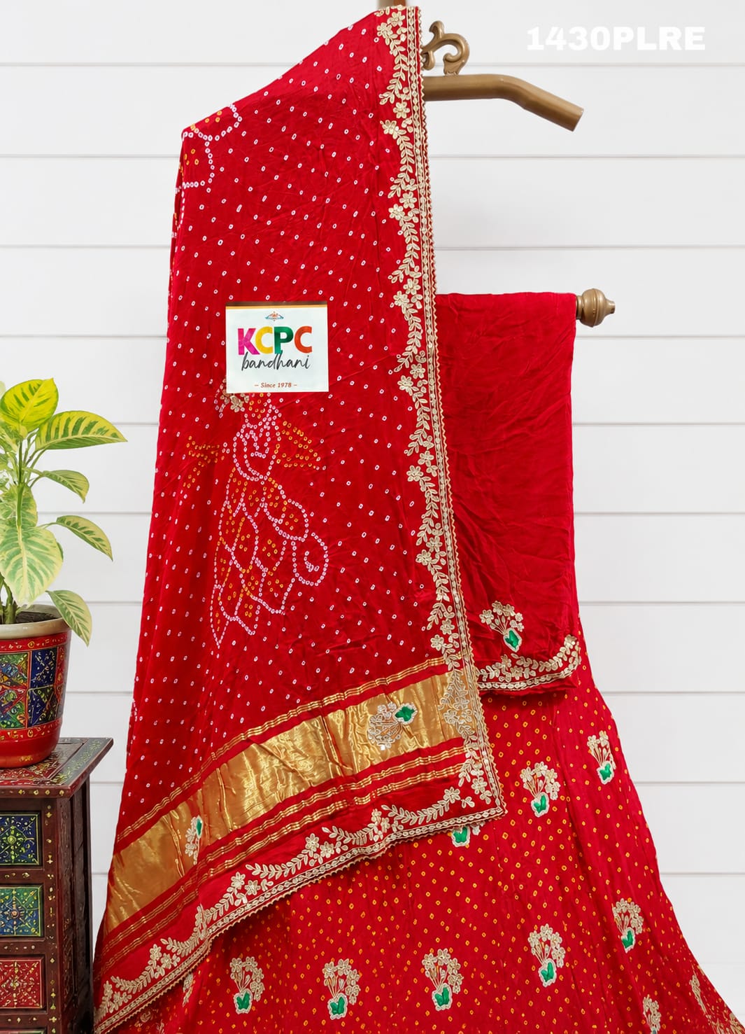 KcPc New Pure Gaji silk With Gotapatti work Lehenga Set BTU