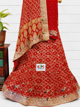 KcPc Exclusive Pure Khaddi Georgette zaridoji Gotapatti Handwork Designer Lehenga BTU