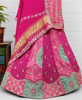 KcPc New BeautifulGaji Silk Bandhani Style With Gotapatti & Zardoji Work Lehenga MAD