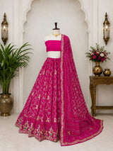 KcPc New Elegant Georgette Bandhani Lehenga with Gota Patti WorkVK