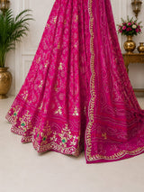 KcPc New Elegant Georgette Bandhani Lehenga with Gota Patti WorkVK