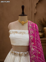 KcPc New Udapa Silk Bandhani Lehenga with Cutdana & Gota Patti Work RTK
