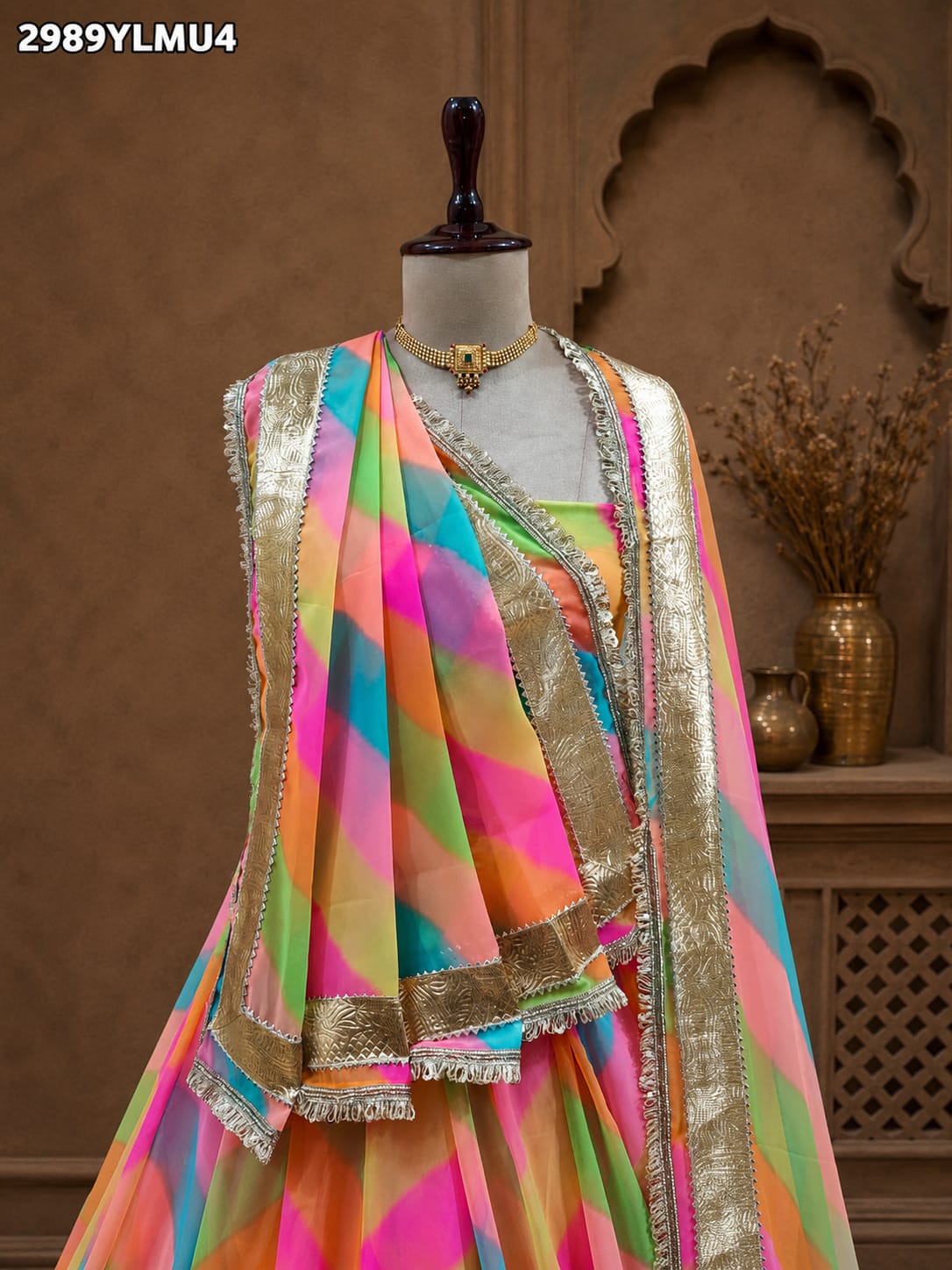 KcPc New Style It Your Way Custom Fit Georgette Lehenga with Lampa Work AvailableSSB