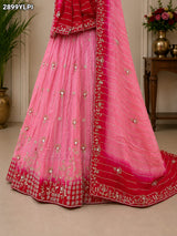 KcPc New Traditional Chinon Silk Lehenga with Cutdana Gota Patti Work Lehanga KSF