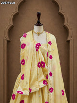 KcPc New Elegant Chinon Silk Shibori Lehenga with Cutdana HandworkGSM