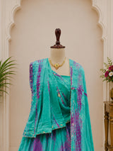 KcPc New Designer Chinon Silk Lehenga with Handcrafted Cutdana Work GSM
