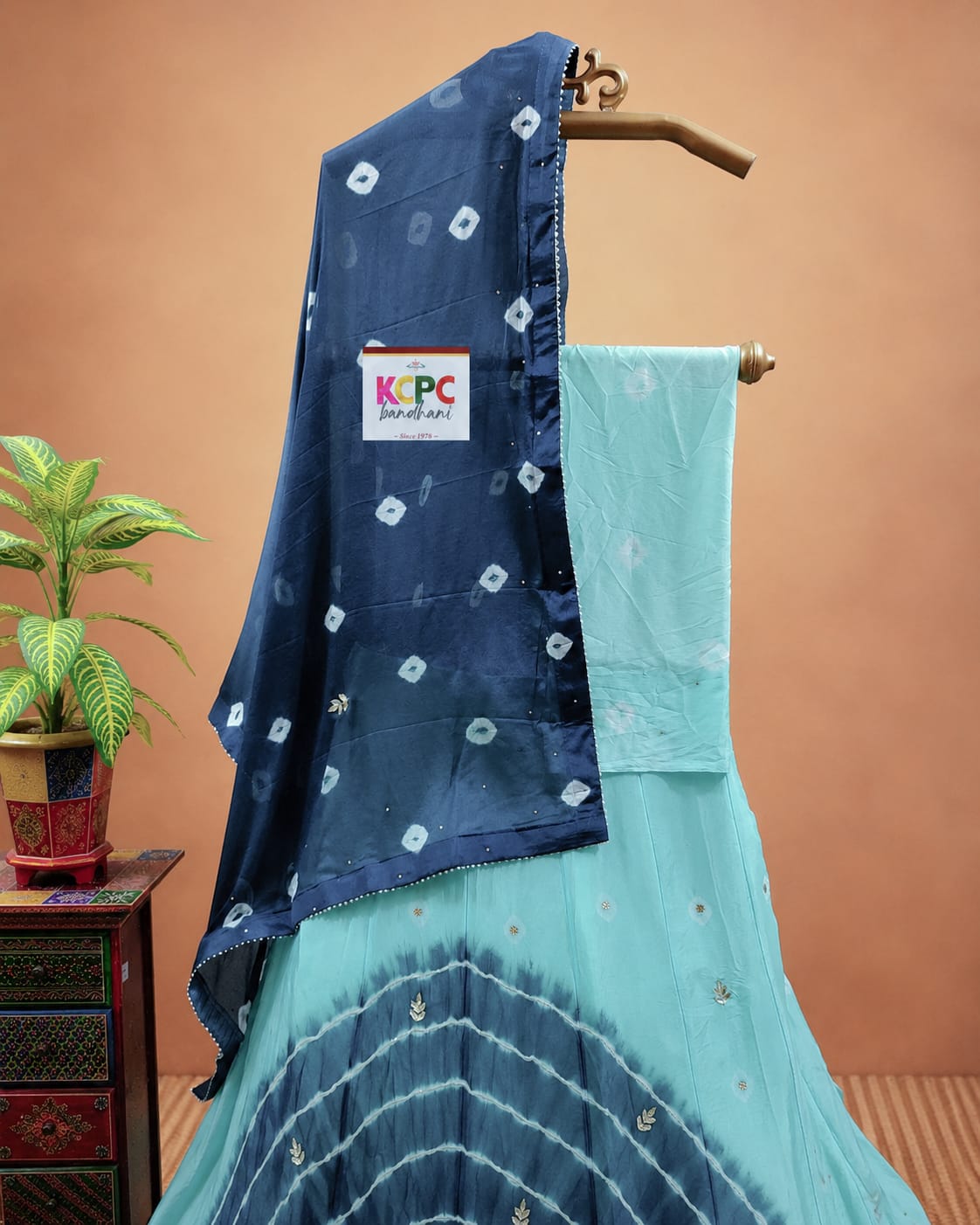 KcPc New Launch Chinon Bandhej Design With Cutdana Gotapatti Work LehengaGSM