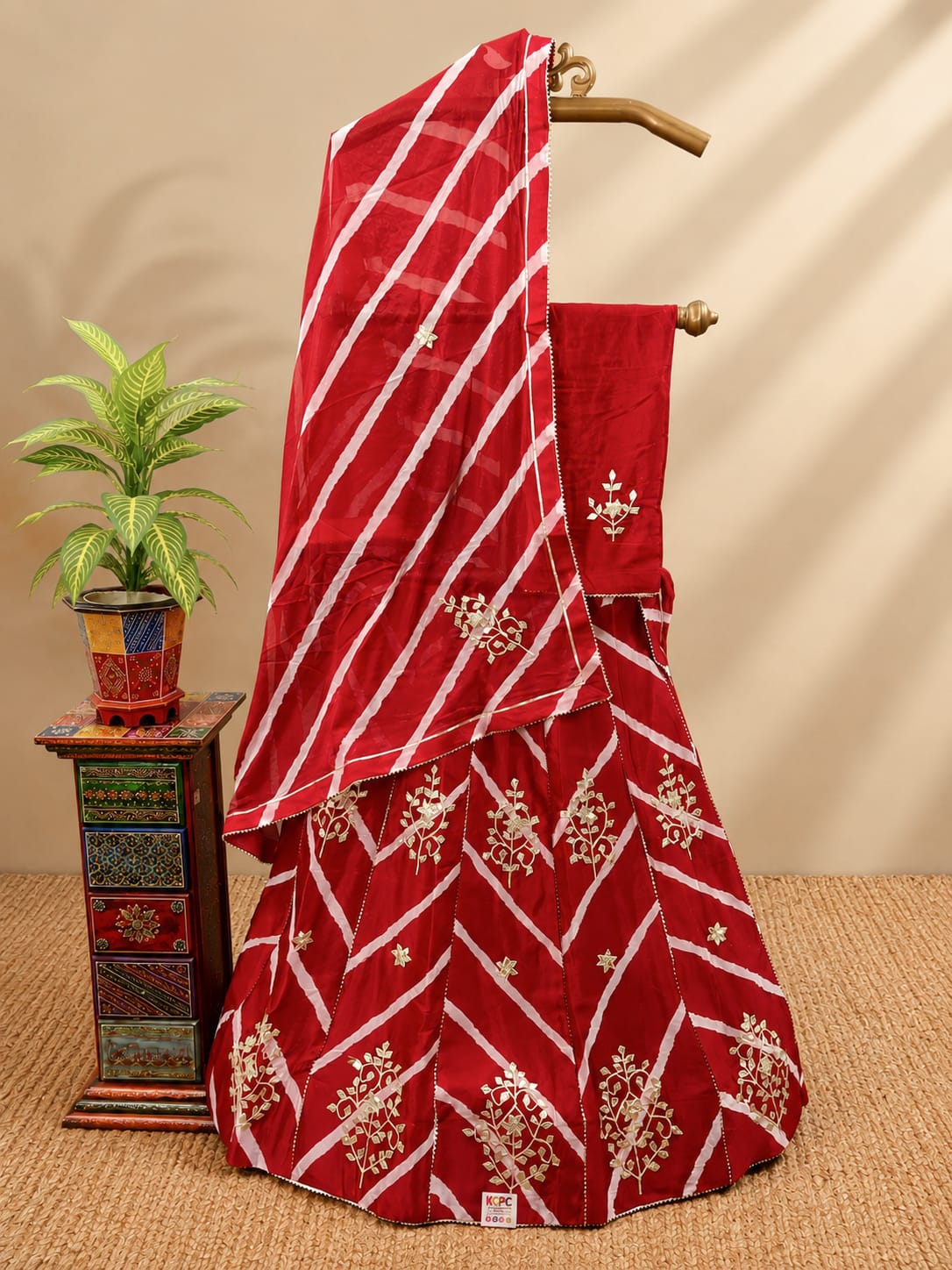 KcPc Chinon Rajasthani Ethnic Kacha Gotapatti Work TraditionalLehengas kml