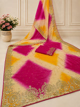 KcPc Luxury Banarasi Tissue Sarees with Gotapatti Work