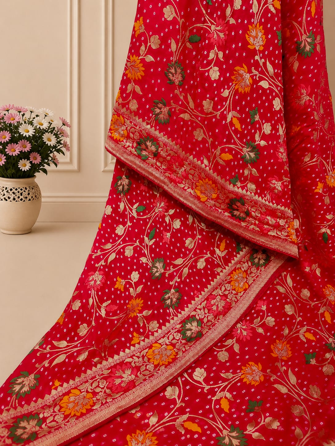 KcPc Banarasi Style Georgette Saree with Zari Weaving Festive Wear SareeVKFH