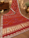 KcPc New Beautiful Bandhani Style Saree with Premium Gotapatti Detailing