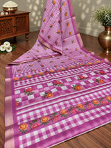 KcPcElegant Casual Wear Kota Doria Saree with Zari Border DetailingSWA