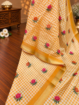KcPc Premium Kota Doria Saree with Designer Style & Zari Border SWA