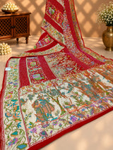KcPc New Festive Special Kaddi Georgette Kalamkari Style SareesASIF