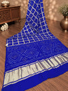 KcPc Premium Semi Gaji Silk Bandhani Saree for Women MSC