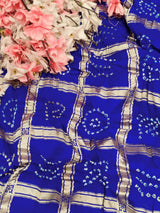 KcPc Premium Semi Gaji Silk Bandhani Saree for Women MSC