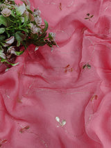 KcPc Pure Diamond Chiffon Mukes Work Rajputi Traditional Saree VND Pink