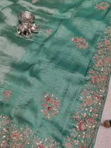 KcPc New Latest Tissue Silk Bollywood Style With Sequence Embroidery Work Saree PAL
