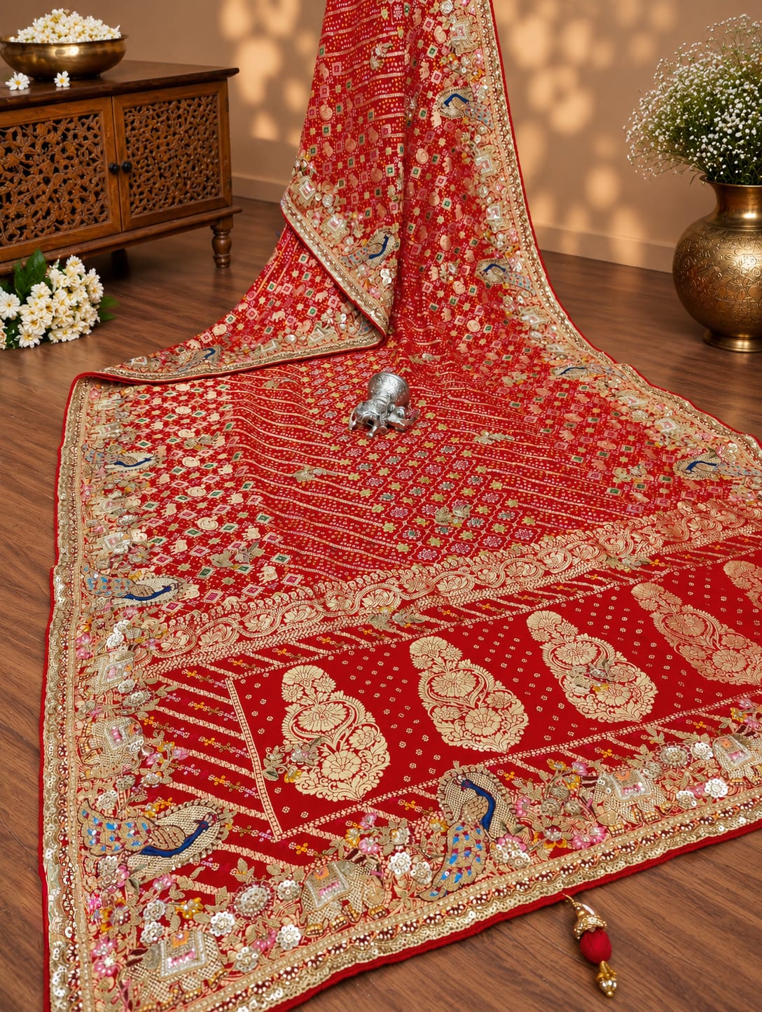 KcPc Luxury Georgette Saree with Heavy EmbroideryTUF
