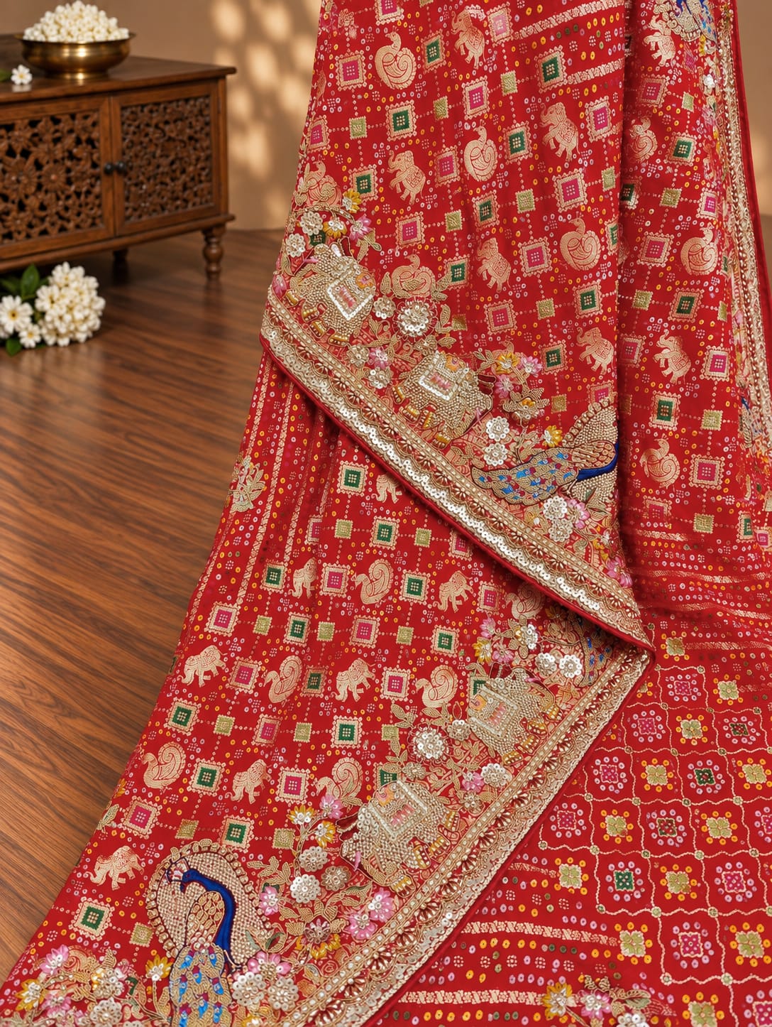 KcPc Luxury Georgette Saree with Heavy EmbroideryTUF