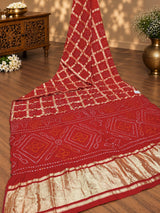 KcPc Premium Bandhani Style Semi Gaji Silk SareeMSC