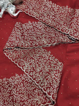 KcPc Latest Heavy Blooming Vichitra Silk With EmbroideryHMRed