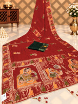KcPc Latest Pure Munga Silk Karwa Chouth Special saree PF