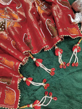 KcPc Latest Pure Munga Silk Karwa Chouth Special saree PF
