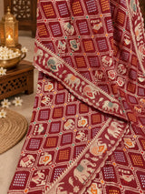 KcPc New Graceful Georgette Bandhani Saree with Matching BlouseMOHI