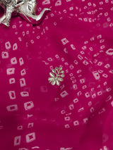 KcPc Premium Georgette Bandhani Saree with Elegant Gotapatti Work SARIKA