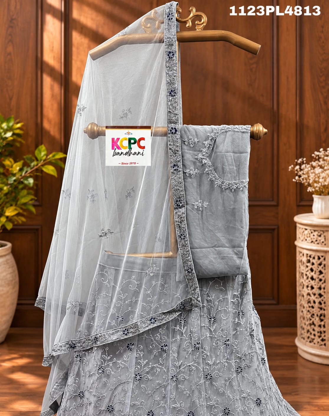 KCPC New Net Sequences Embroidery Lehenga set