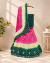 KcPc New Multi Shade Bandhani Cutdana Work LehengaGSM
