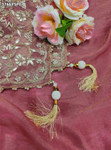 KcPc Tissue Silk Traditional Saree with Zardosi Gotapatti Work for Festive Wear