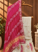 KcPc New Traditional Tissue Silk Bandhani Lehenga Gota Patti Detailing Festive Wear MAD