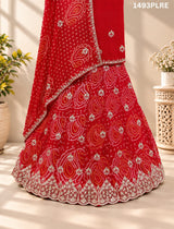 KcPc New Designer Pure ojariya chinon Cutdana Gotapatti mirror Work Lehenga MAD