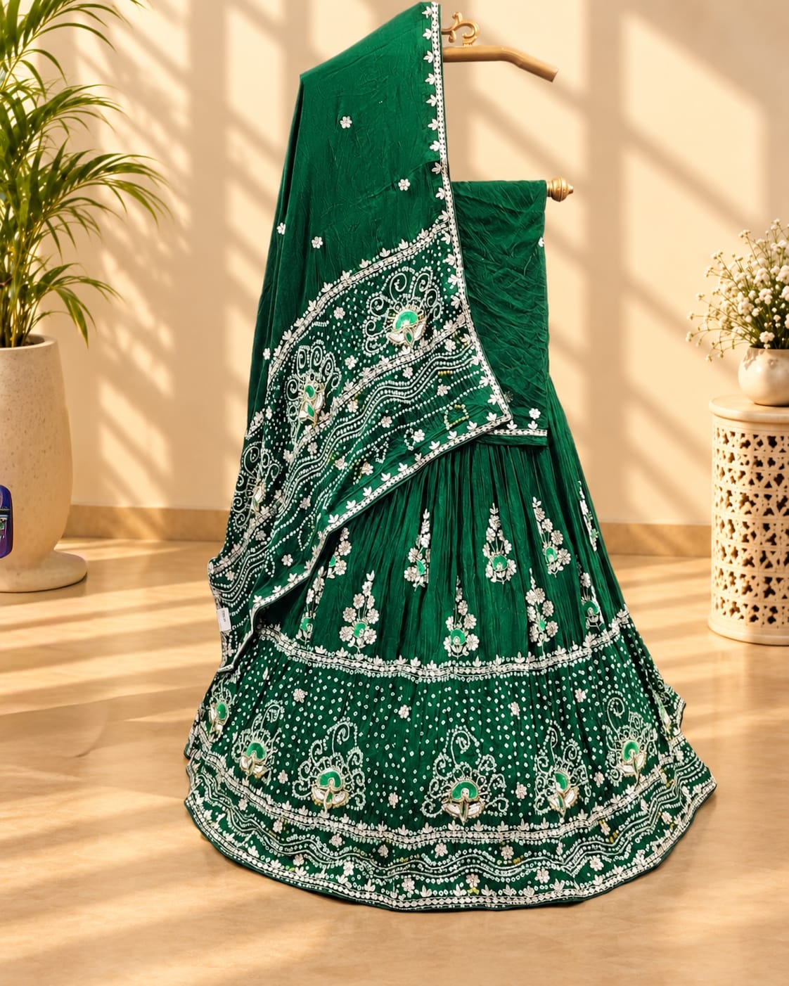 KcPc Special Lounch Pure Gaji Silk Bandhani Katdana Gotapatti Work Lehenga Set BTU