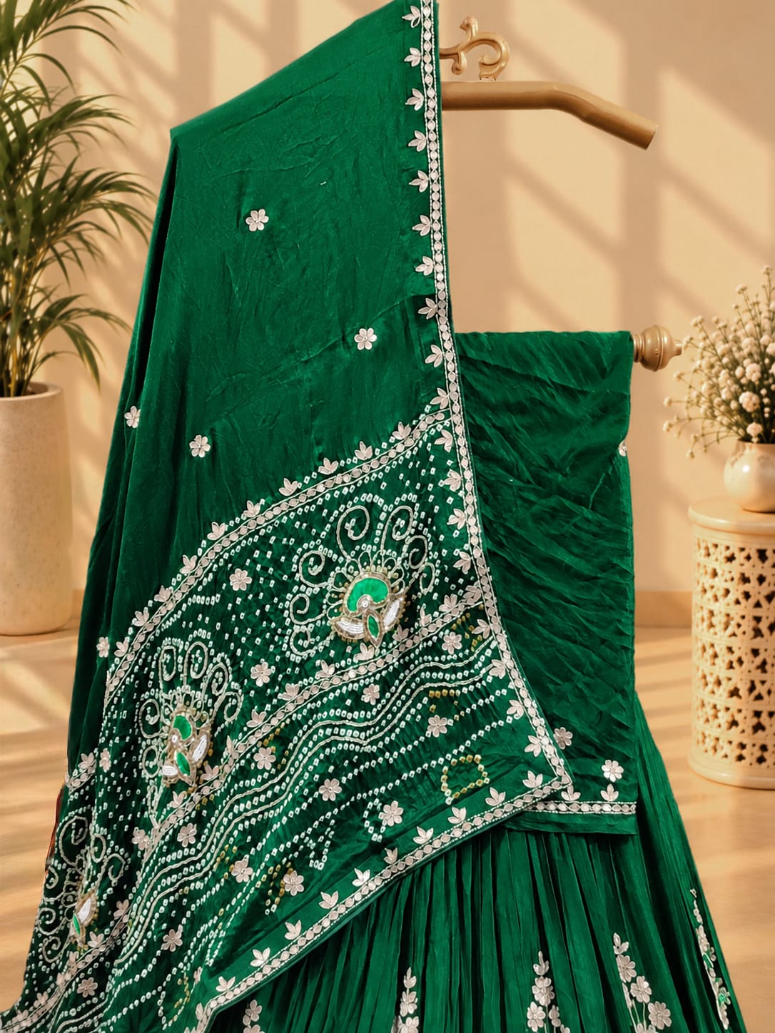 KcPc Special Lounch Pure Gaji Silk Bandhani Katdana Gotapatti Work Lehenga Set BTU